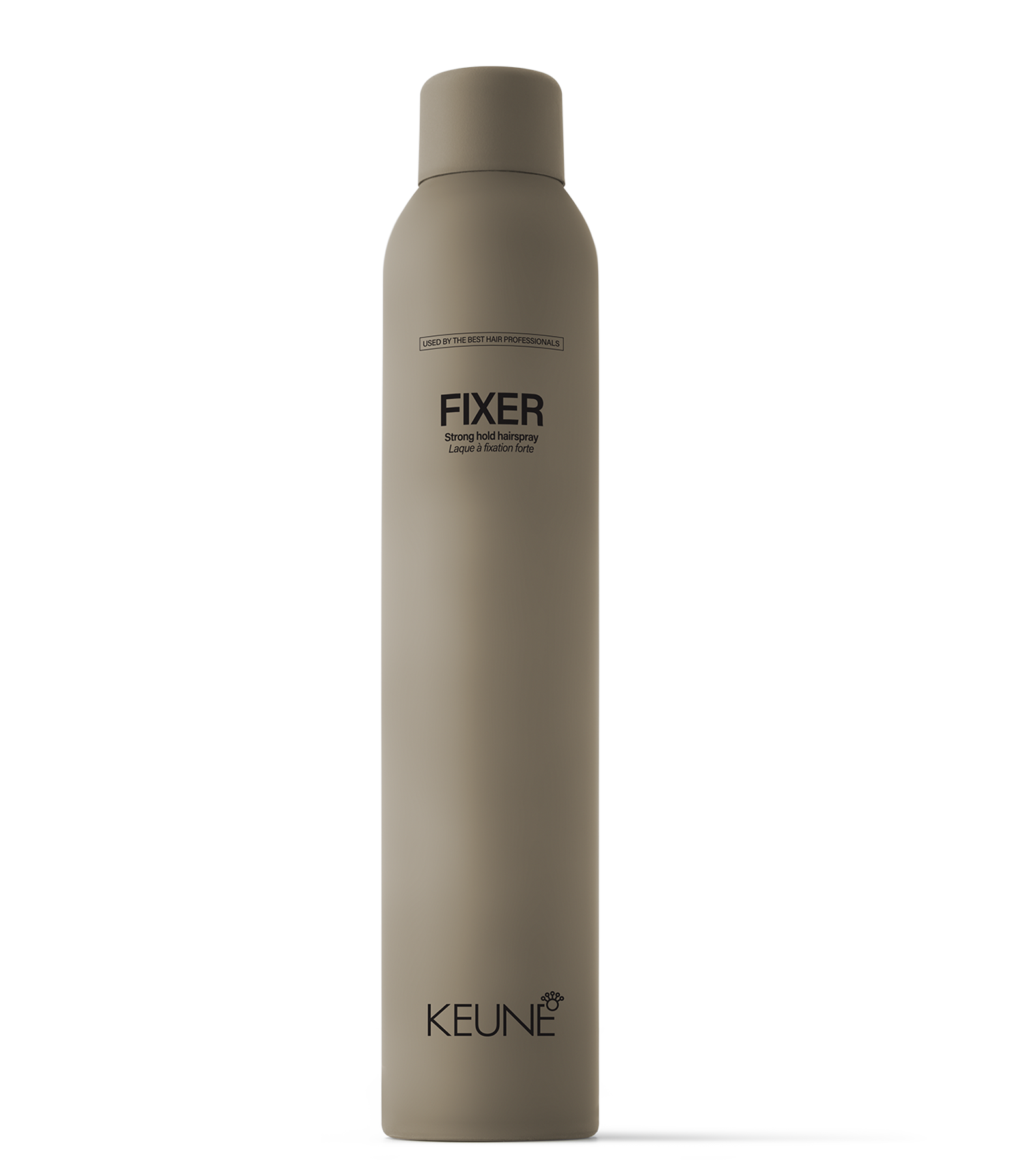 Lock in your style with Keune Fixer Strong Hold Hair Spray. Maximum fix for flawless hairstyles, all-day hold, and natural shine.